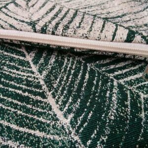 green leaves zip pouch bag